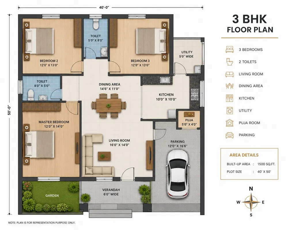 Sample naksha — house plan 2 by AK Construction
