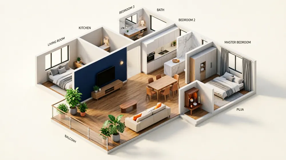 Sample naksha — house plan 3 by AK Construction