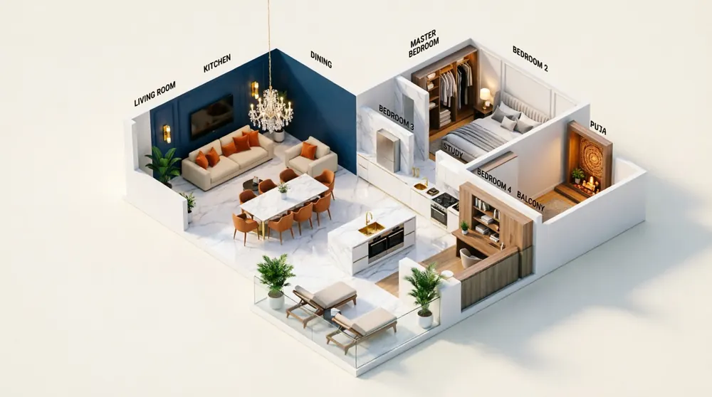 Sample naksha — house plan 4 by AK Construction