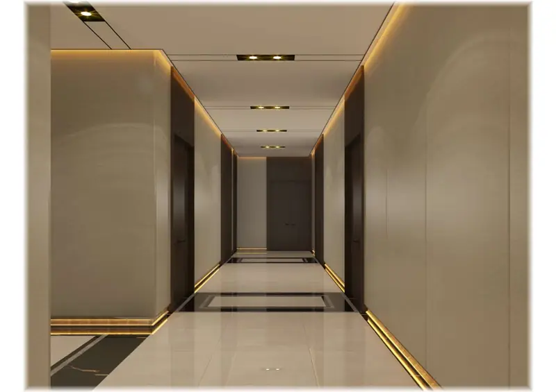 Lobby corridor with cove lighting — AK Construction